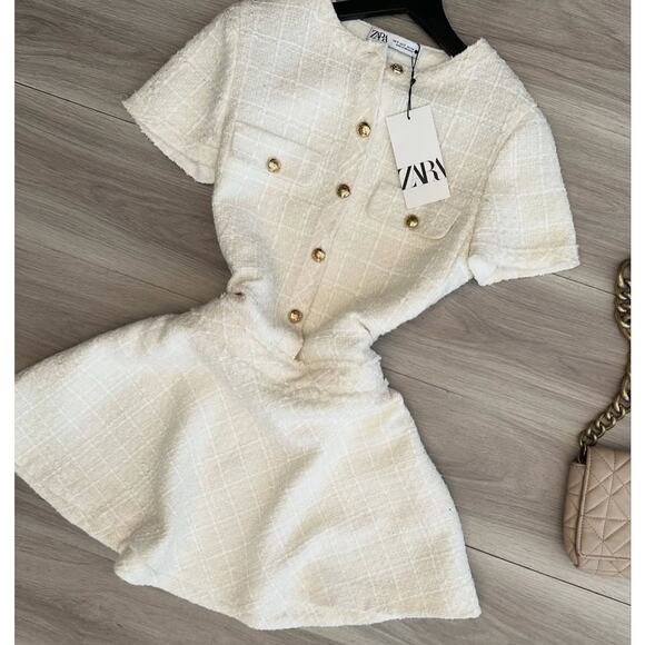 ZARA BLOGGER FAVE!! Textured Short Dress NWT - Picture 16 of 16